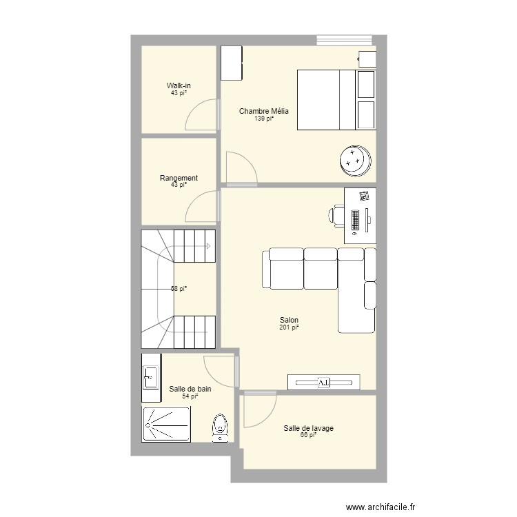 Maison de ville Traversée SOUS SOL. Plan de 0 pièce et 0 m2