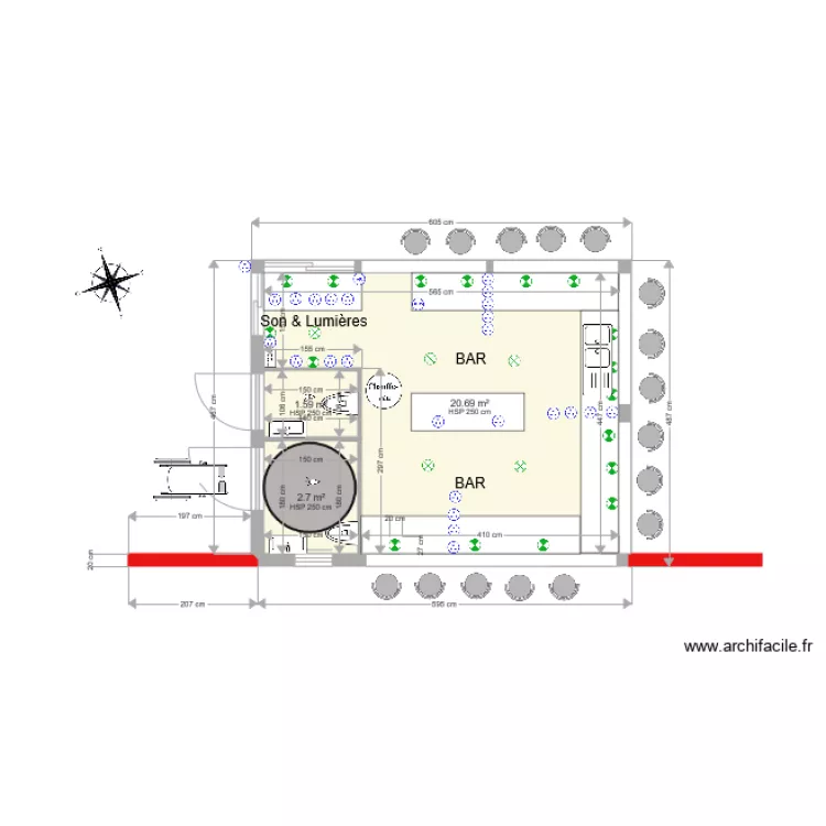 Ma&iuml;ana Buvette 4. Plan de 