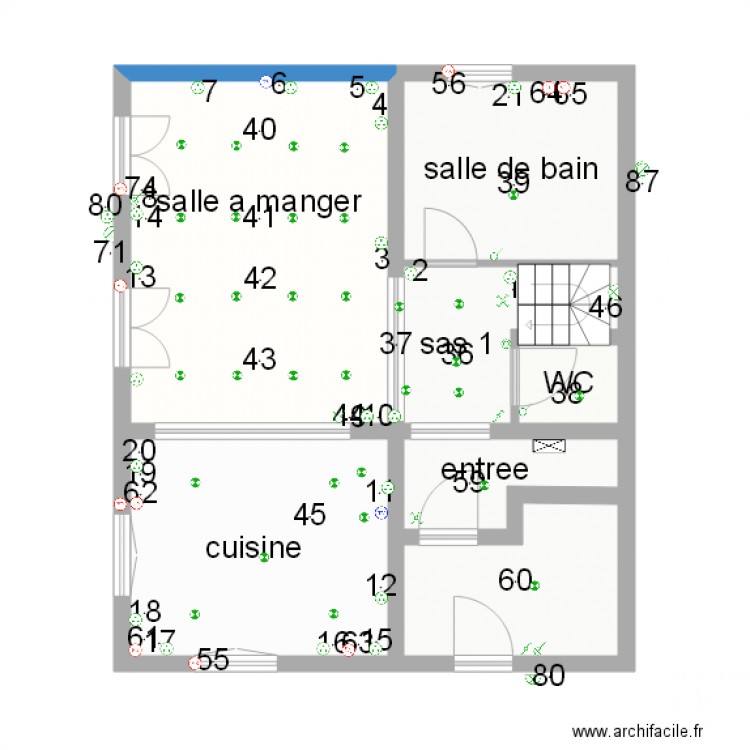 francis RdC pc ecl. Plan de 0 pièce et 0 m2