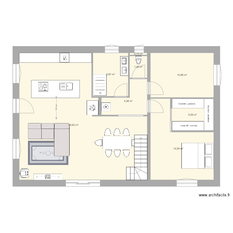 FOURS A CHAUX T3  RDC. Plan de 0 pièce et 0 m2