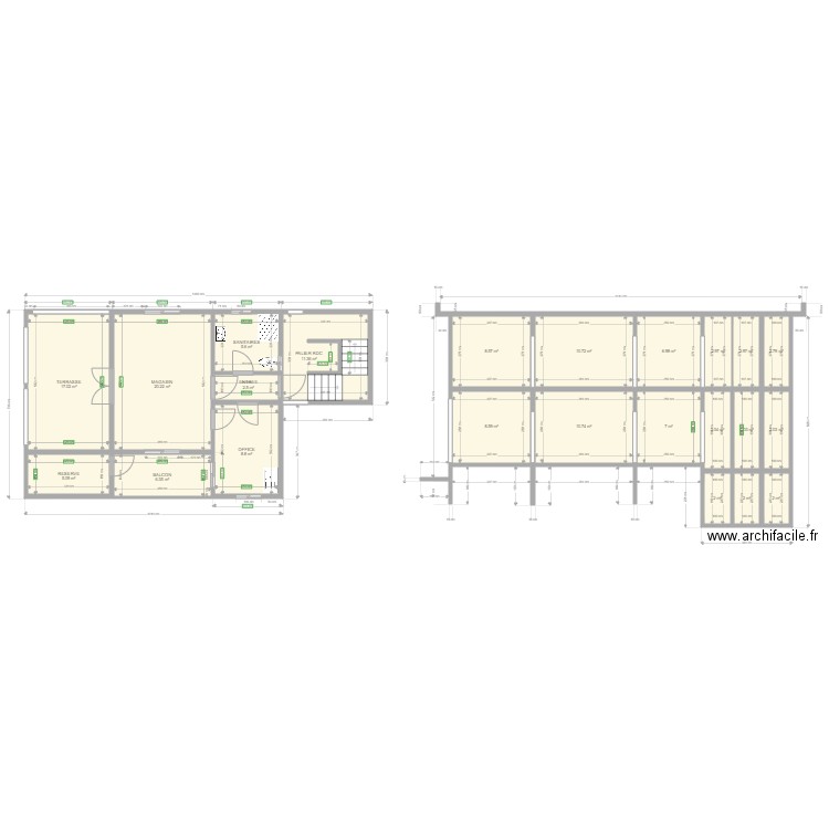 PLAN RDC MAGASIN. Plan de 0 pièce et 0 m2