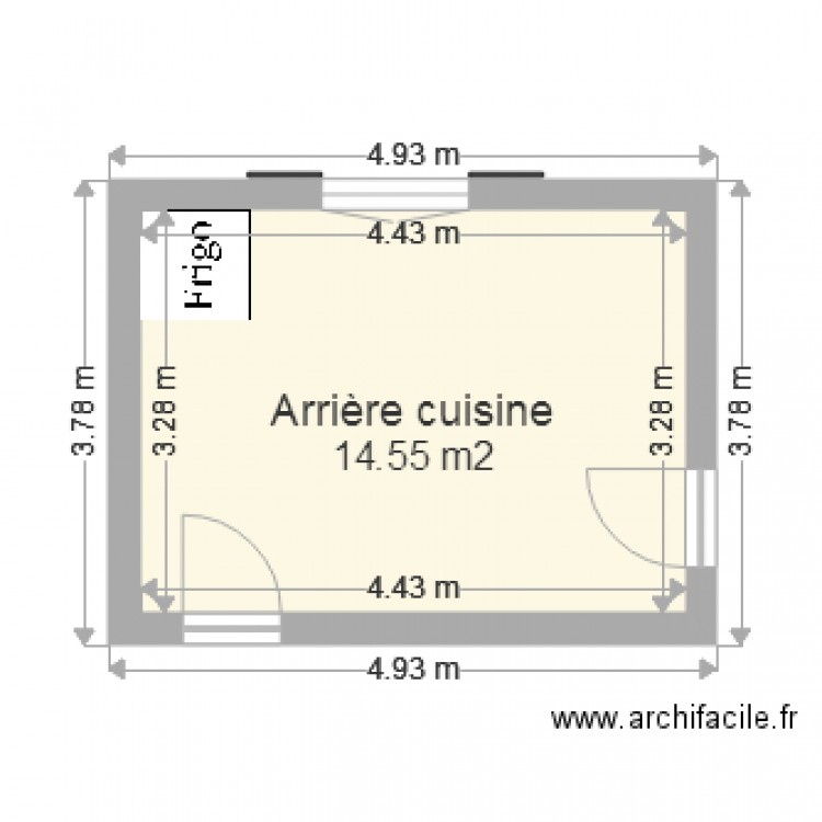 Arrière cuisine. Plan de 0 pièce et 0 m2