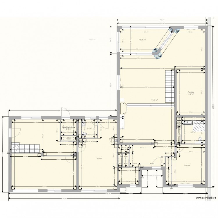 Rez de chaussée3net. Plan de 0 pièce et 0 m2