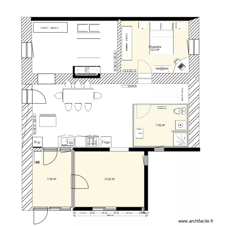 plan cot&eacute; mamie. Plan de 