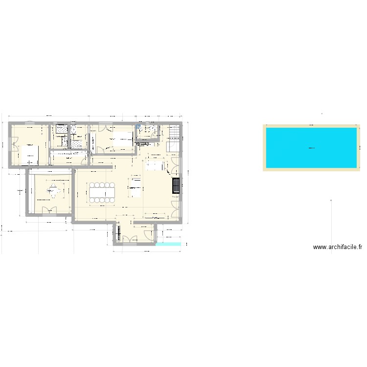 PSenlis Ok  V.0.4 ss garage. Plan de 8 pièces et 148 m2