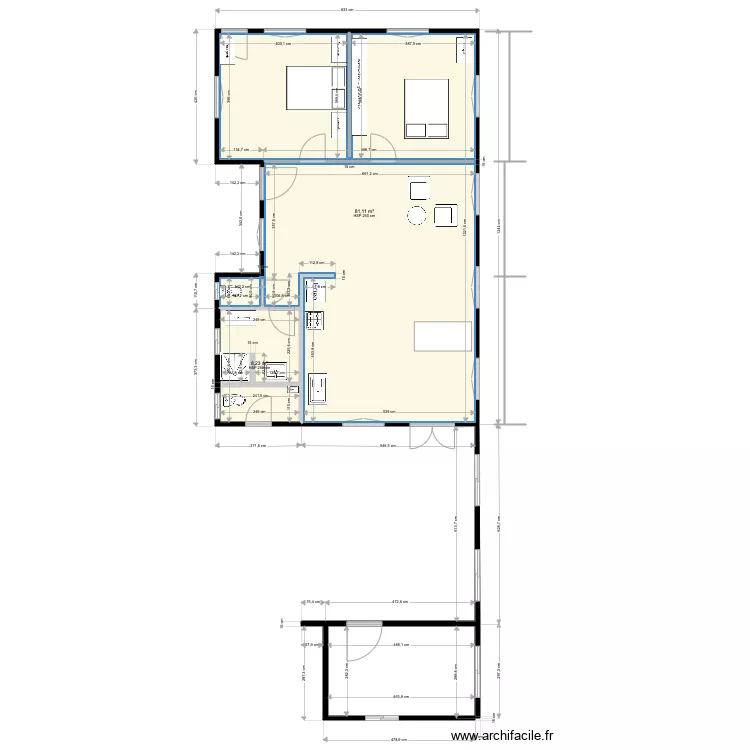 maison 1 . Plan de 