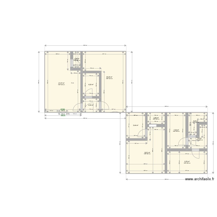 APT SADORGE MAINTENON - version F4. Plan de 12 pièces et 98 m2