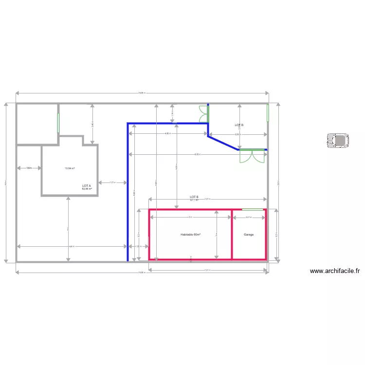 62 bis 2 projet implantation 2. Plan de 