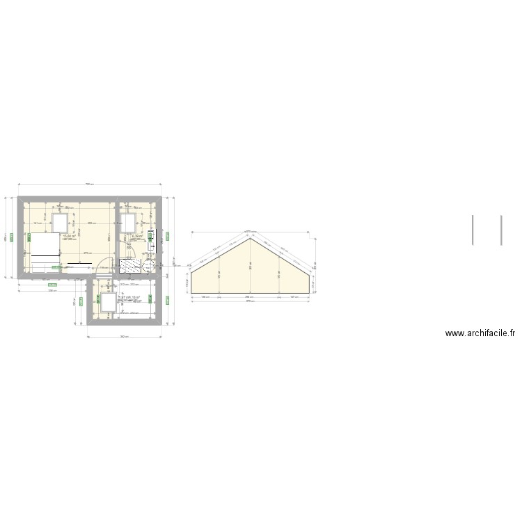 Saumur 2. Plan de 19 pièces et 179 m2