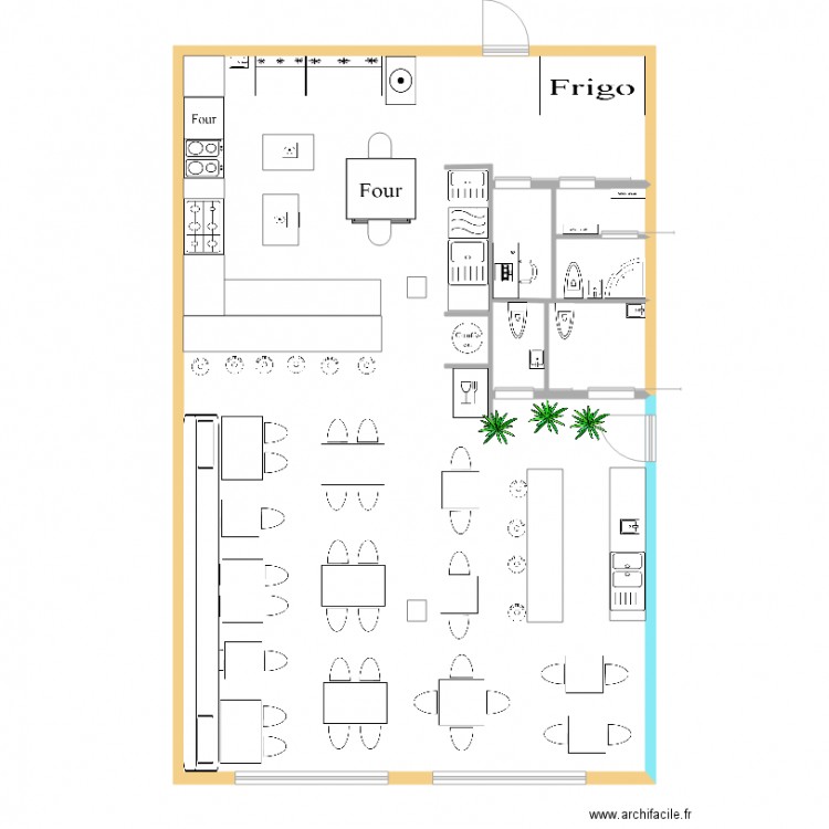 pizza5 50pl equipé. Plan de 0 pièce et 0 m2