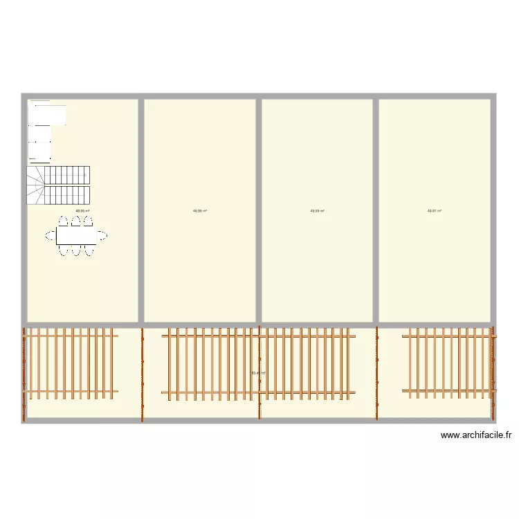 Projet 4 appart. Plan de 