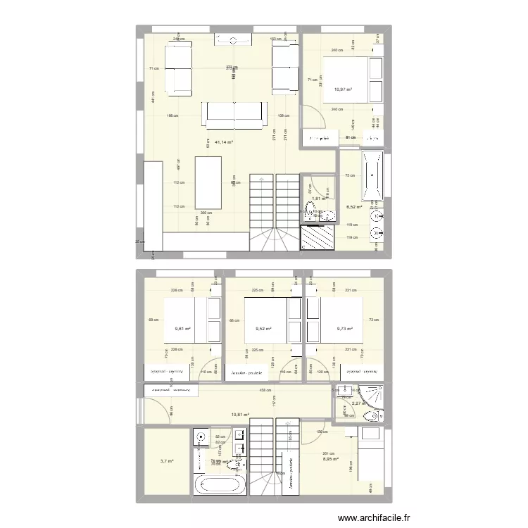 chalet 2. Plan de 