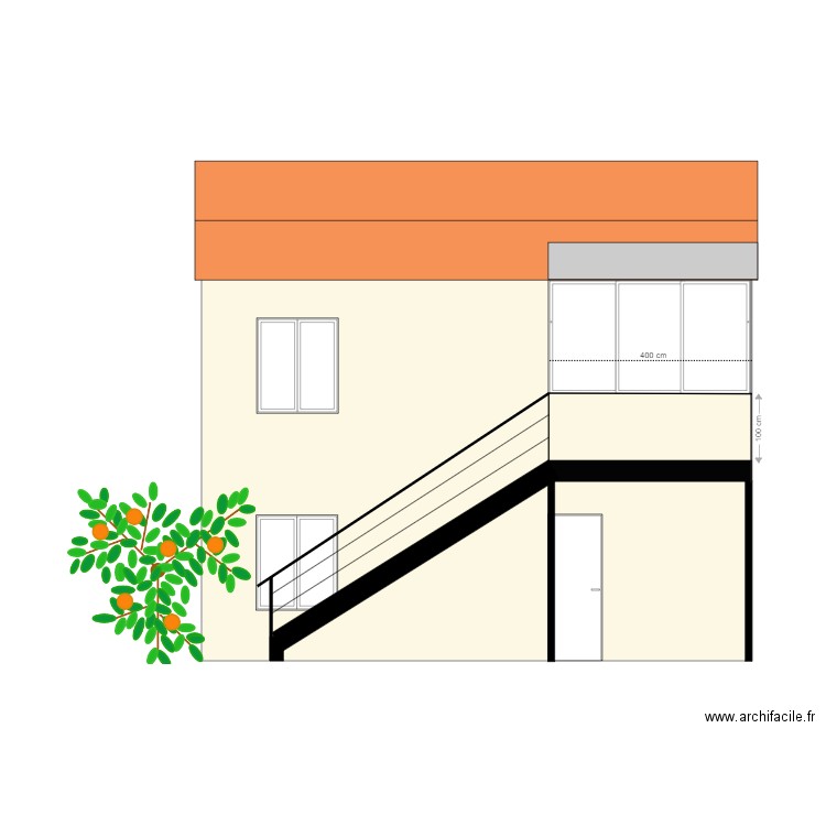 Adey Facade Sud 2A. Plan de 0 pièce et 0 m2