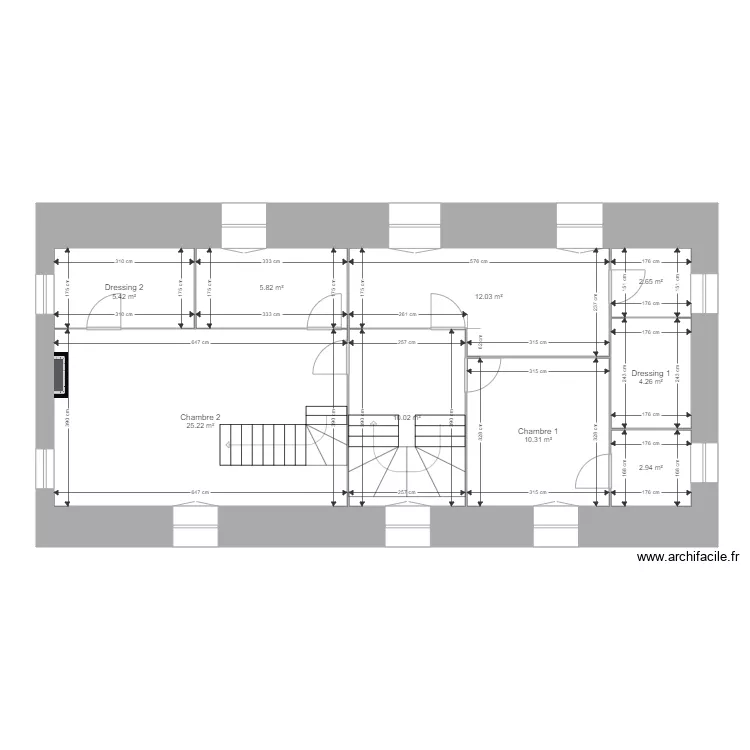 Plan montansais 2eme etage. Plan de 
