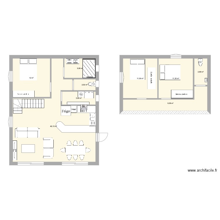 maison120p. Plan de 0 pièce et 0 m2