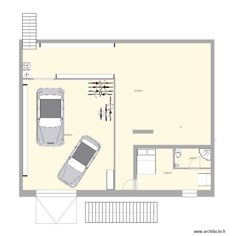 Aménagement garage. Plan de 0 pièce et 0 m2