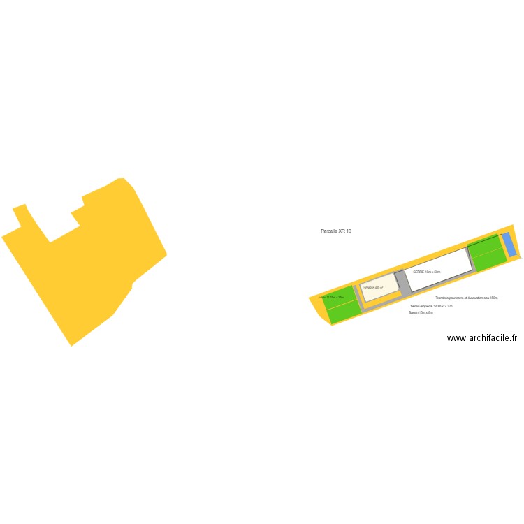 xr 19. Plan de 1 pièce et 404 m2