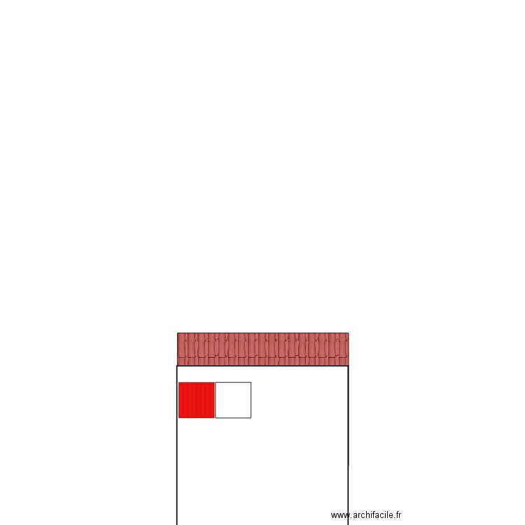 facade est ancienne fenêtre. Plan de 2 pièces et 20 m2