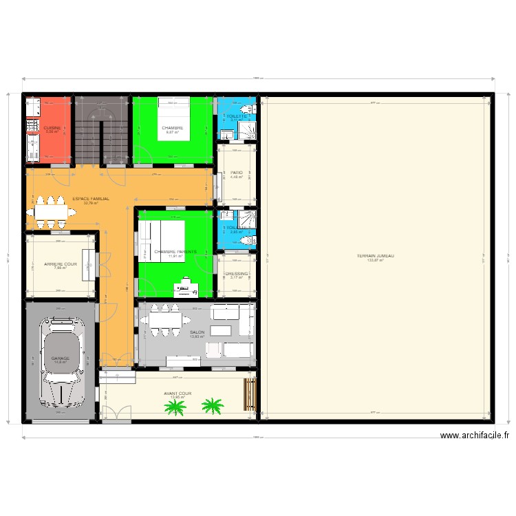 MOULGAS VERSION 2. Plan de 29 pièces et 522 m2
