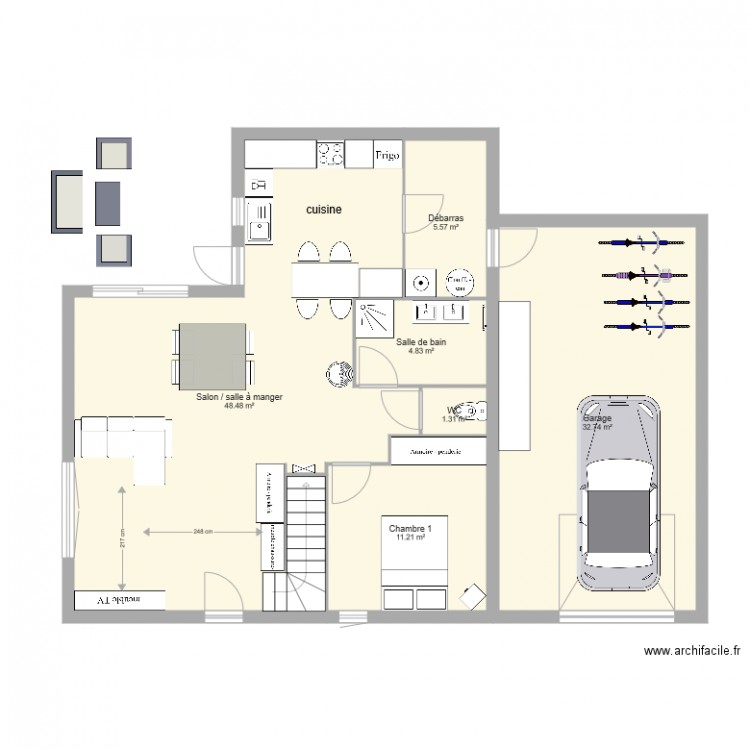 maison. Plan de 0 pièce et 0 m2