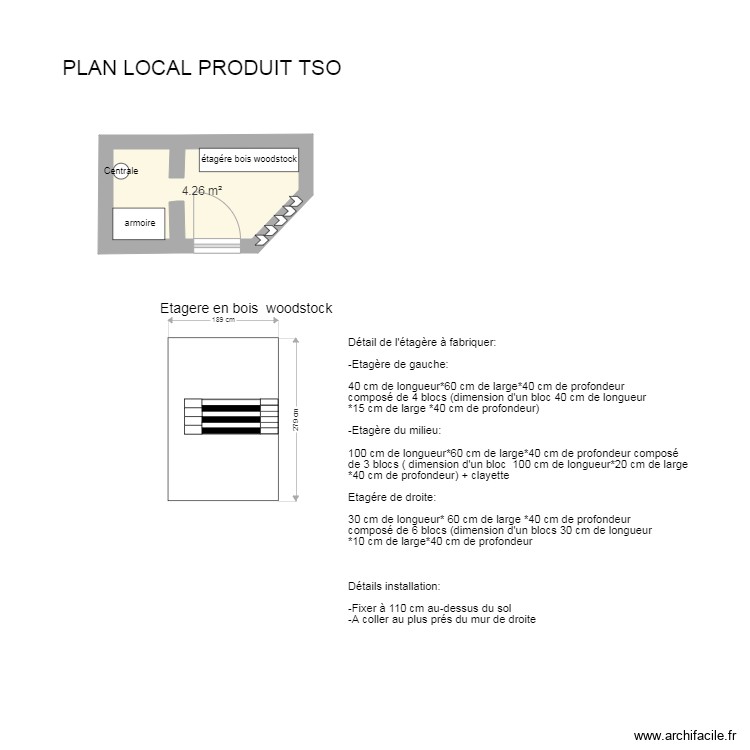 plan local produit TSO. Plan de 0 pièce et 0 m2