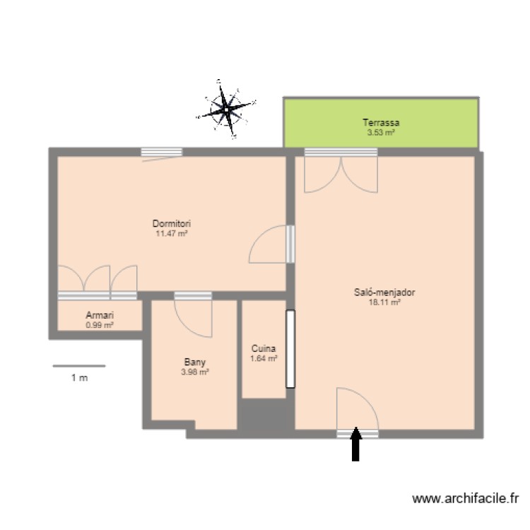 EDIFICI NEVADA 1 AP 27 C LA SOLANA 15 PAS DE LA CASA. Plan de 0 pièce et 0 m2