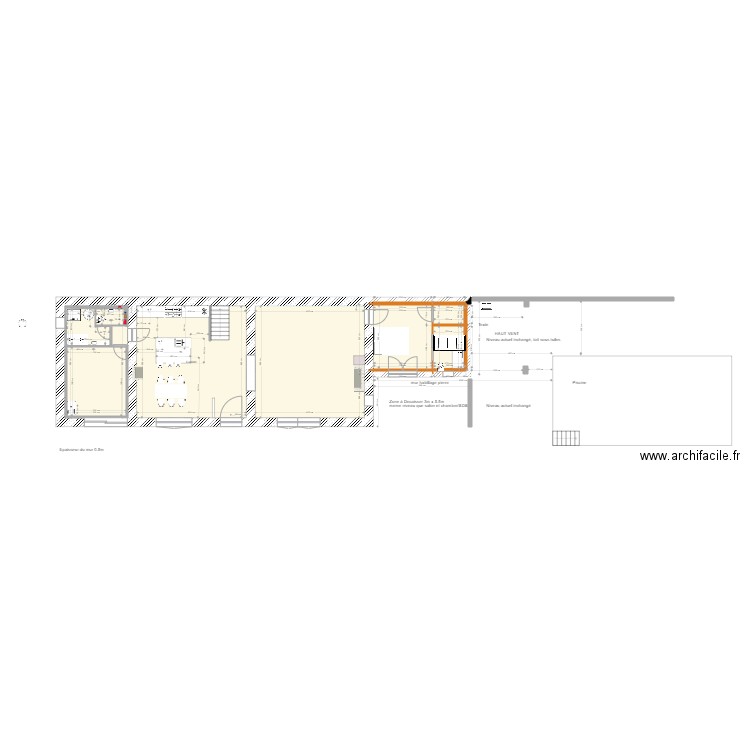 Extension. Plan de 0 pièce et 0 m2