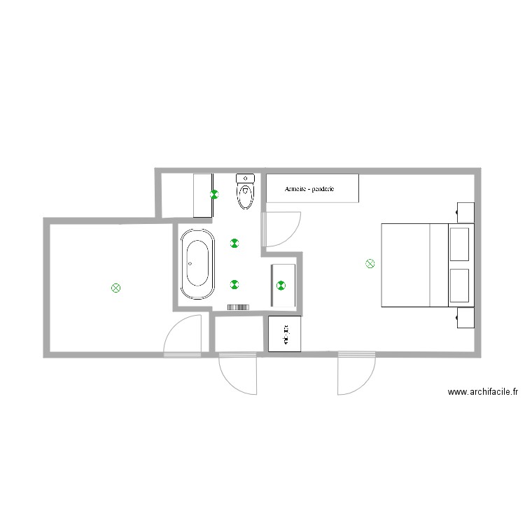 sdb principale. Plan de 0 pièce et 0 m2