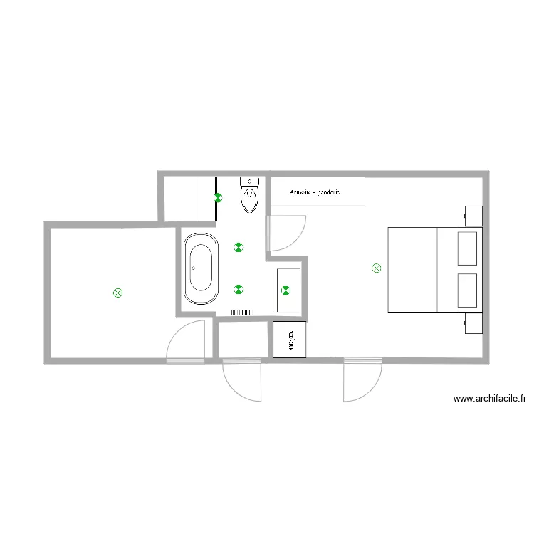 sdb principale. Plan de 