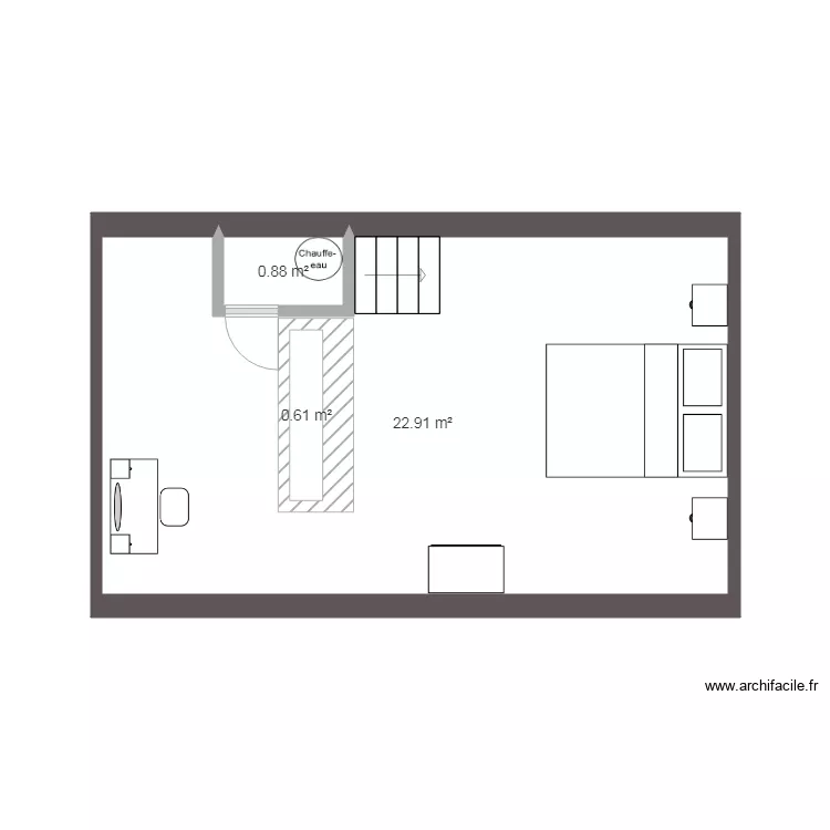 Grepin Claudine chambre. Plan de 