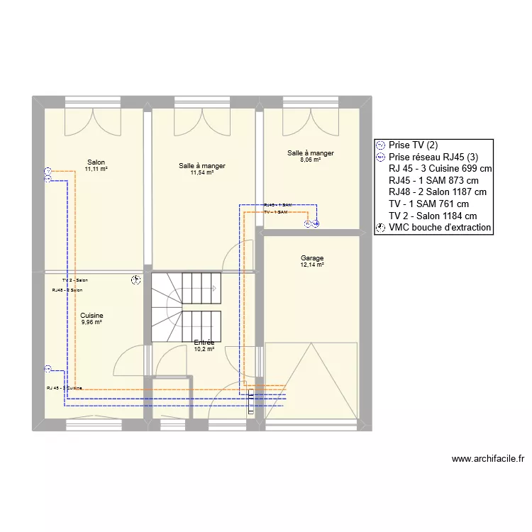 dammartin reseau TV. Plan de 