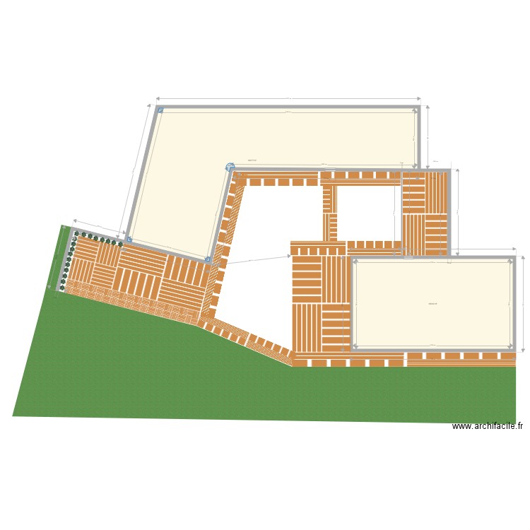 terrasse maison. Plan de 0 pièce et 0 m2