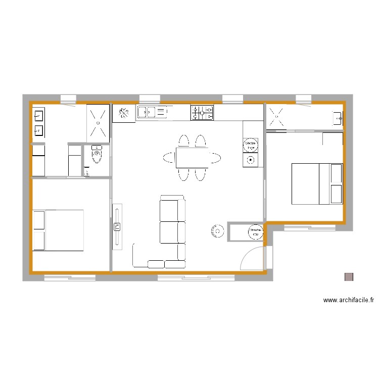 F3 76M. Plan de 10 pièces et 296 m2