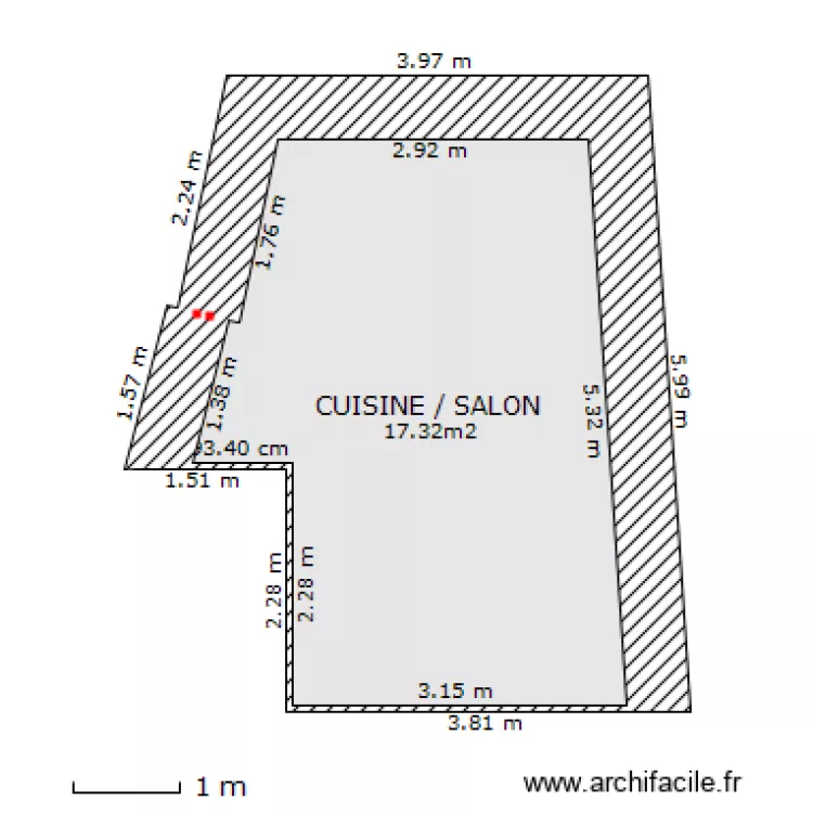 10 place Ampere cote cours. Plan de 
