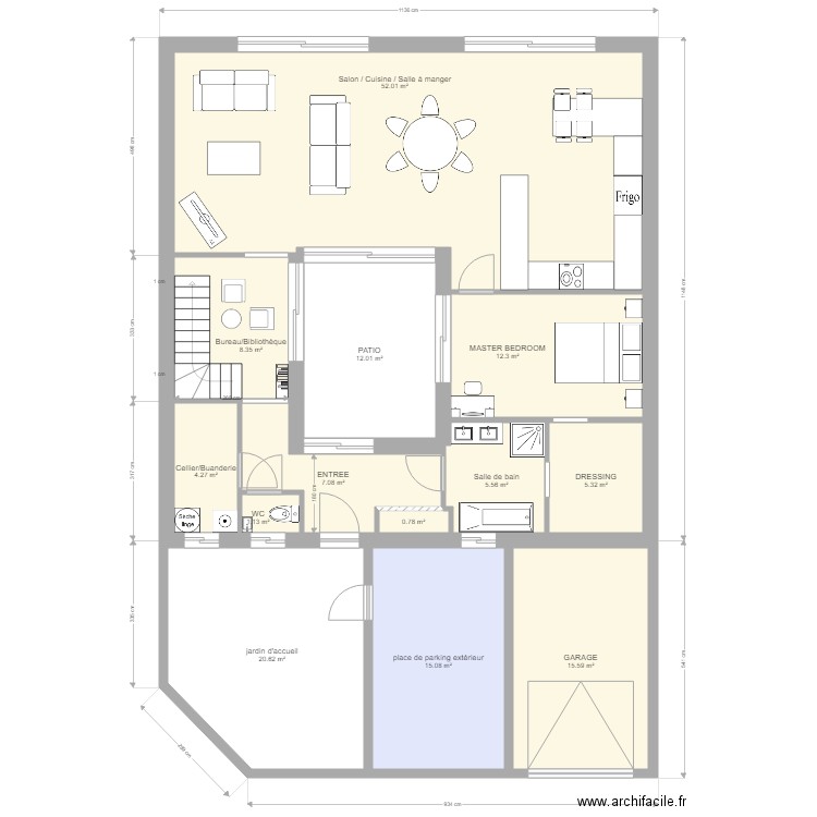 utilisation RDC SANS JARDIN. Plan de 0 pièce et 0 m2