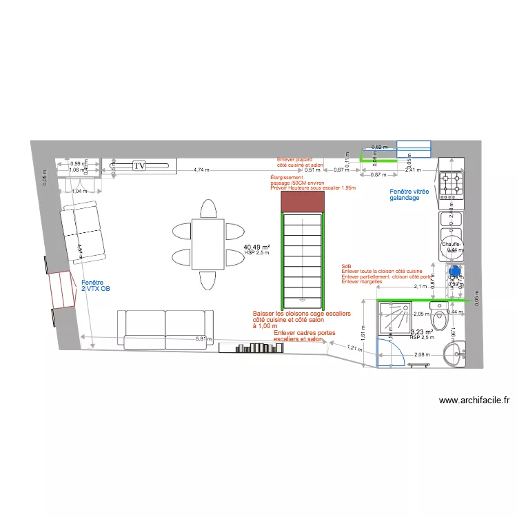 2 EME ÉTAGE DÉMOLITION. Plan de 2 EME ÉTAGE DÉMOLITION. Plan de