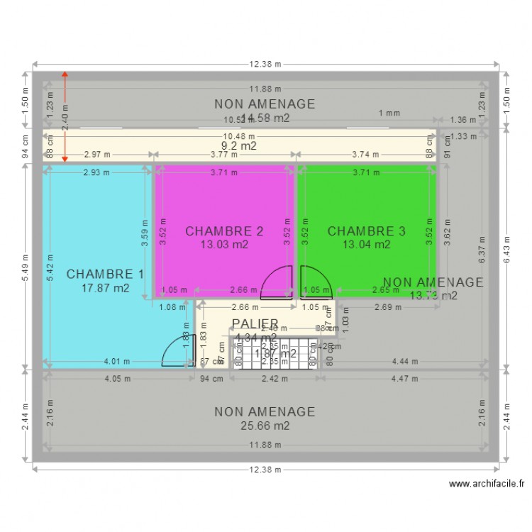 ETAGE PERMIS CONSTRUIRE. Plan de 0 pièce et 0 m2