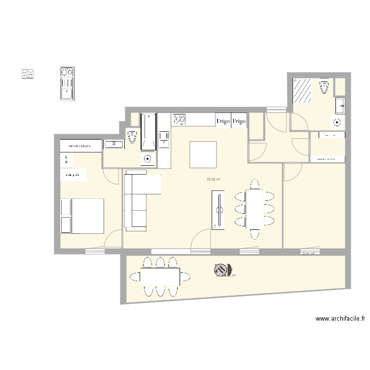 Appartement Test. Plan de 0 pièce et 0 m2