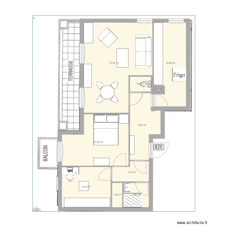 test1. Plan de 0 pièce et 0 m2