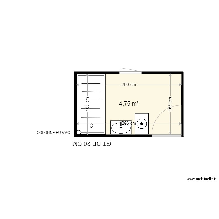 BENS JEAN MARIE . Plan de 1 pièce et 5 m2