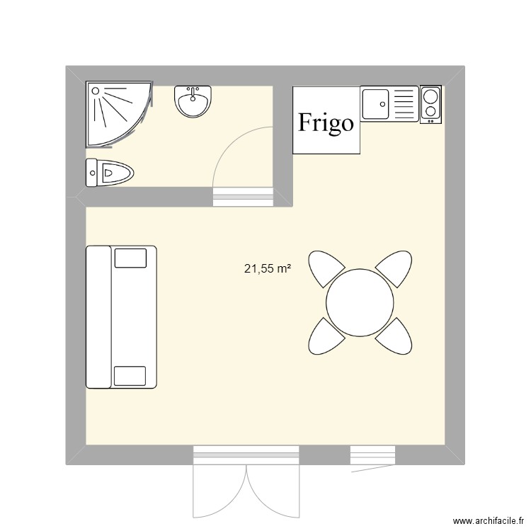 PLAN CHALET. Plan de 1 pièce et 22 m2