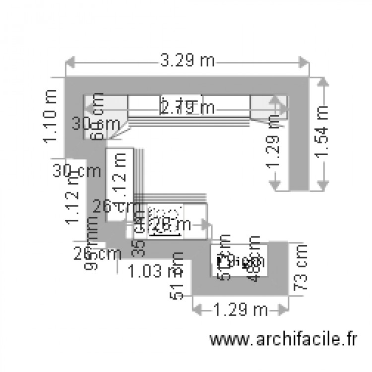 cUISINE LYDIA. Plan de 0 pièce et 0 m2