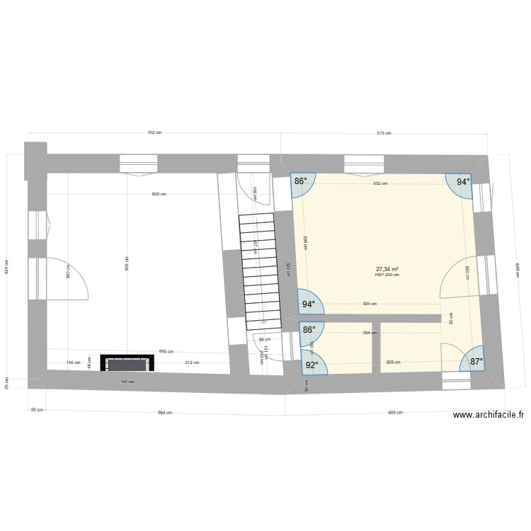 RdC . Plan de 0 pièce et 0 m2
