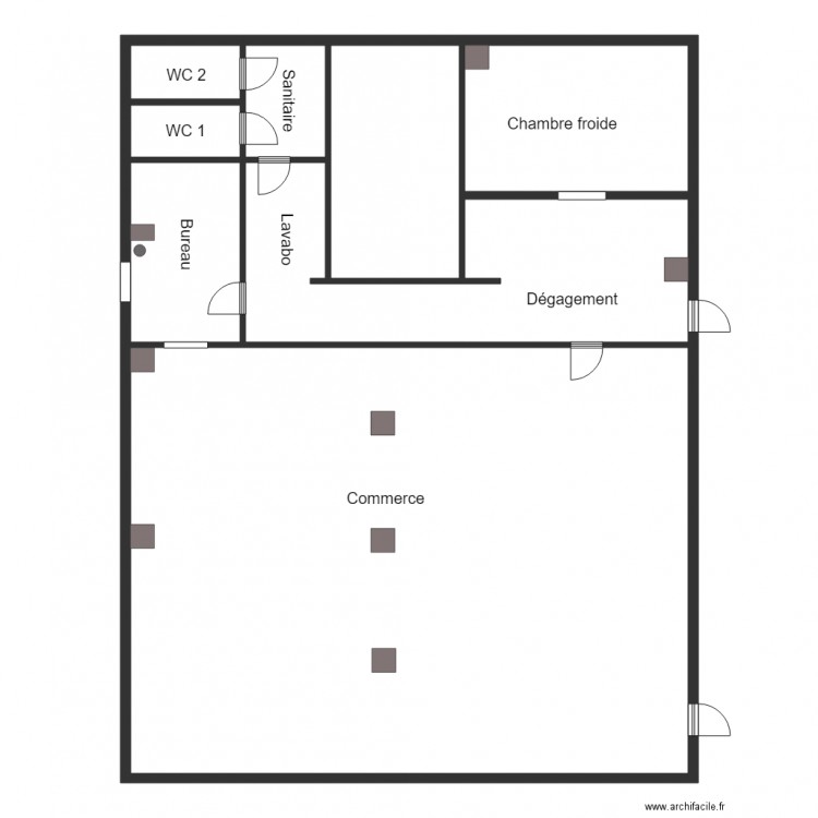 COMMERCE. Plan de 0 pièce et 0 m2