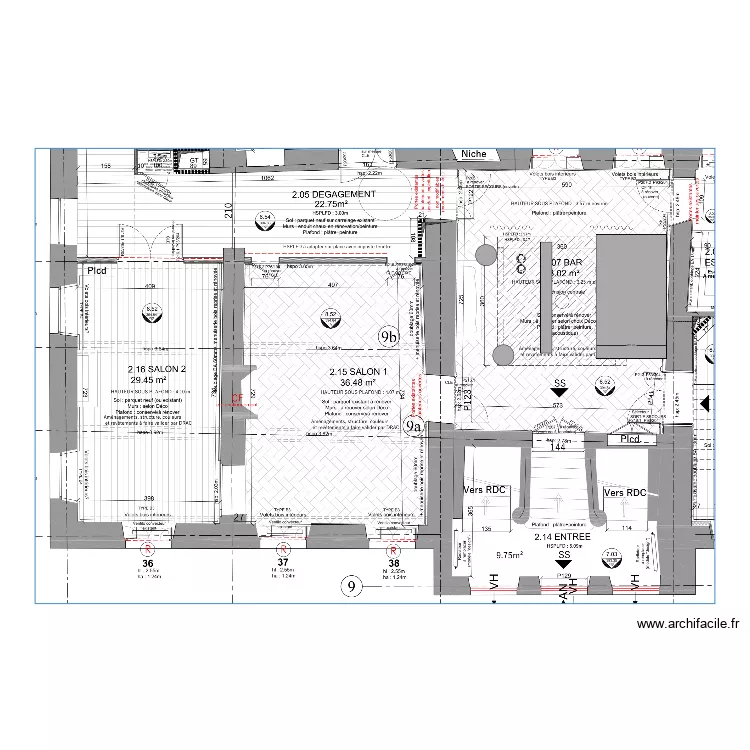 bar perhaps. Plan de 