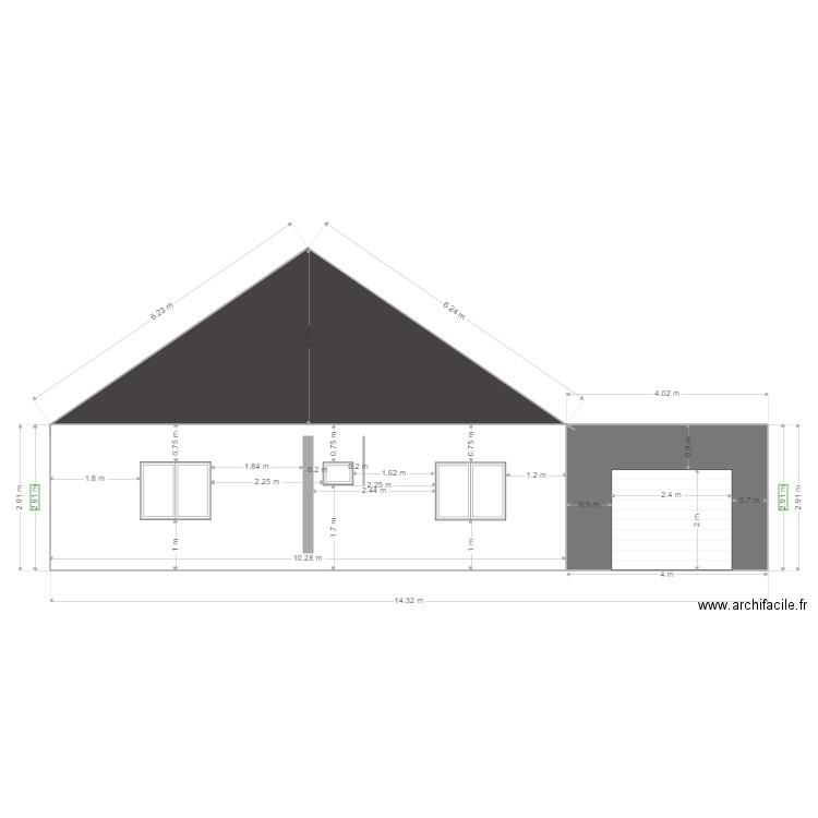 Mairie MAISON Plan de Facade 3 Principal AOUT 2021. Plan de 0 pièce et 0 m2