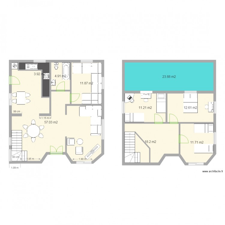 bog. Plan de 0 pièce et 0 m2