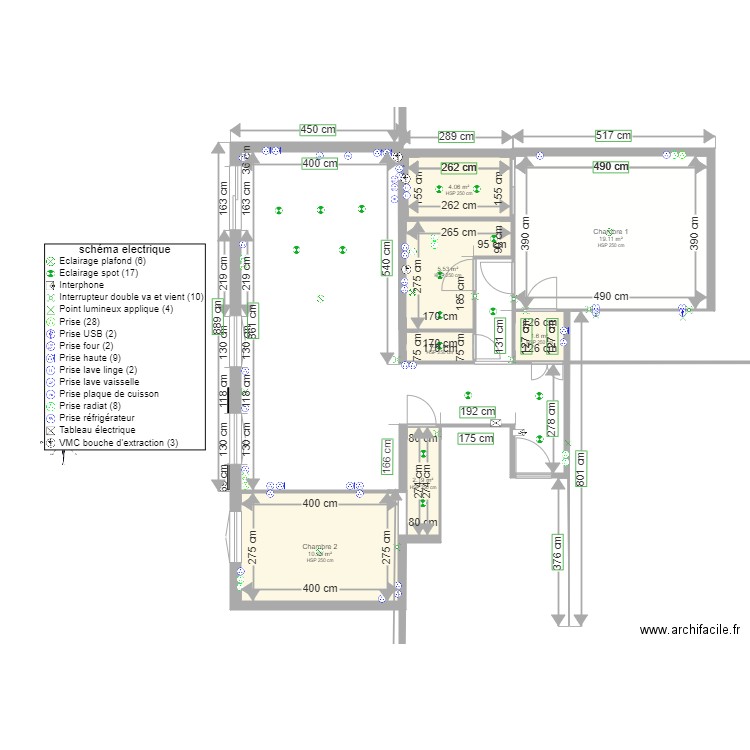 plan ELEC. Plan de 0 pièce et 0 m2