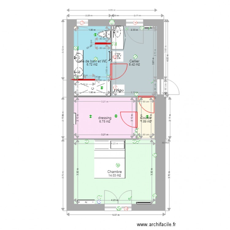 extension 4 pièces 38m hab 24 mai. Plan de 0 pièce et 0 m2
