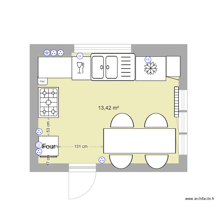 cuisine. Plan de 0 pièce et 0 m2